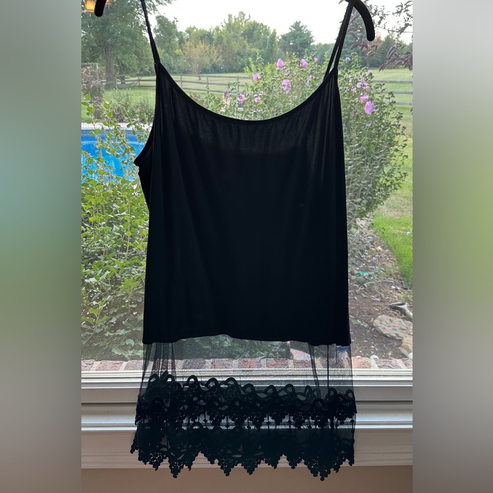 Black Slip Dress Extender, Plus Size 1X